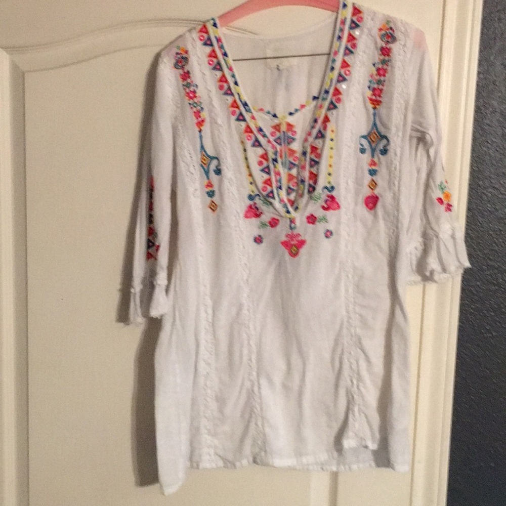 White embroidered Blouse